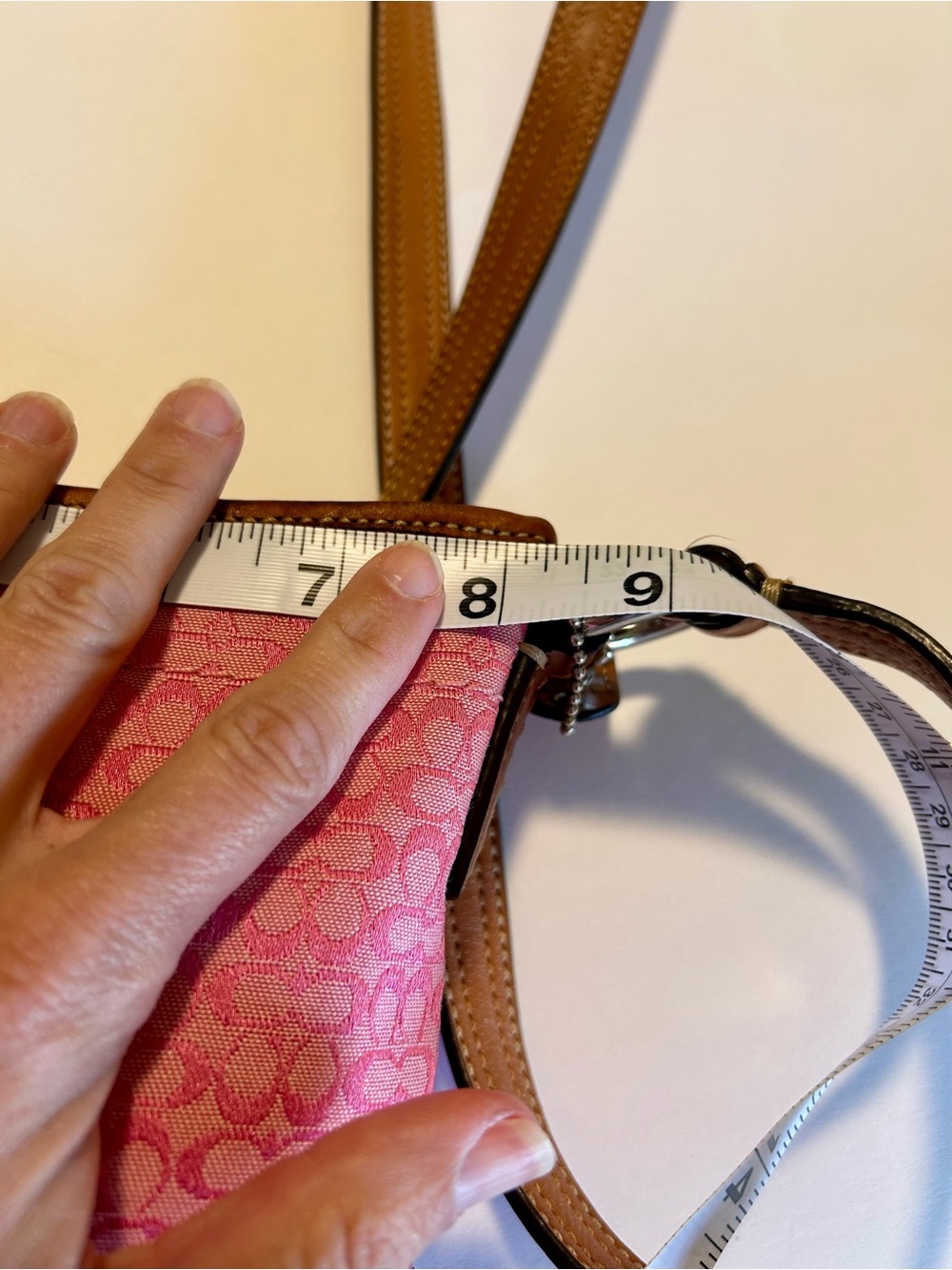 Vintage Coach Soho Signature C Pink Swingback Crossbody Bag Y2K - Picture 8 of 11